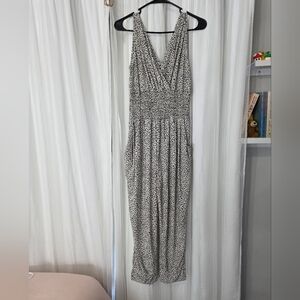 Black and White Patterned Jumpsuit